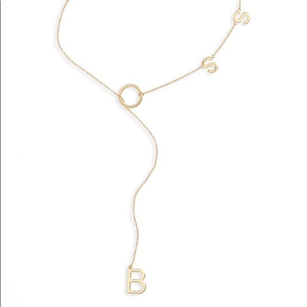 New ADORNIA Gold BOSS Lariat Necklace